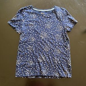 Boden navy polka-dot tee, size S